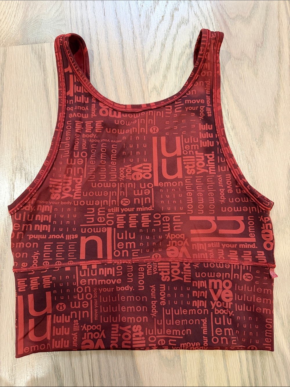 lululemon athletica Red Graphic Scoop-Back Sports Bra